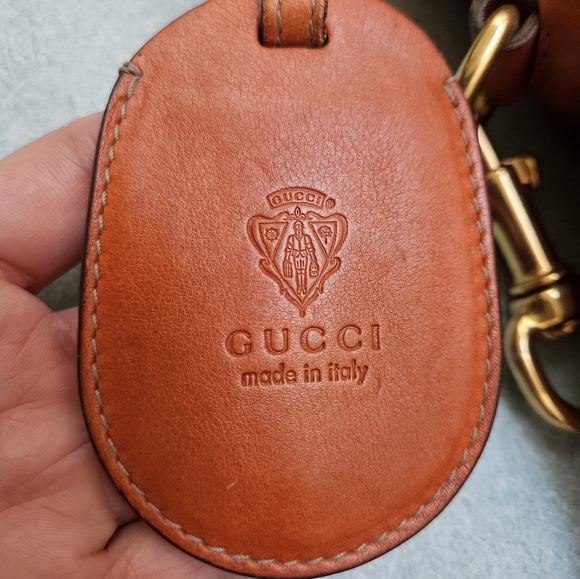 Auth Gucci Orange Leather Hobo Two Straps Bag - Picture 15 of 16